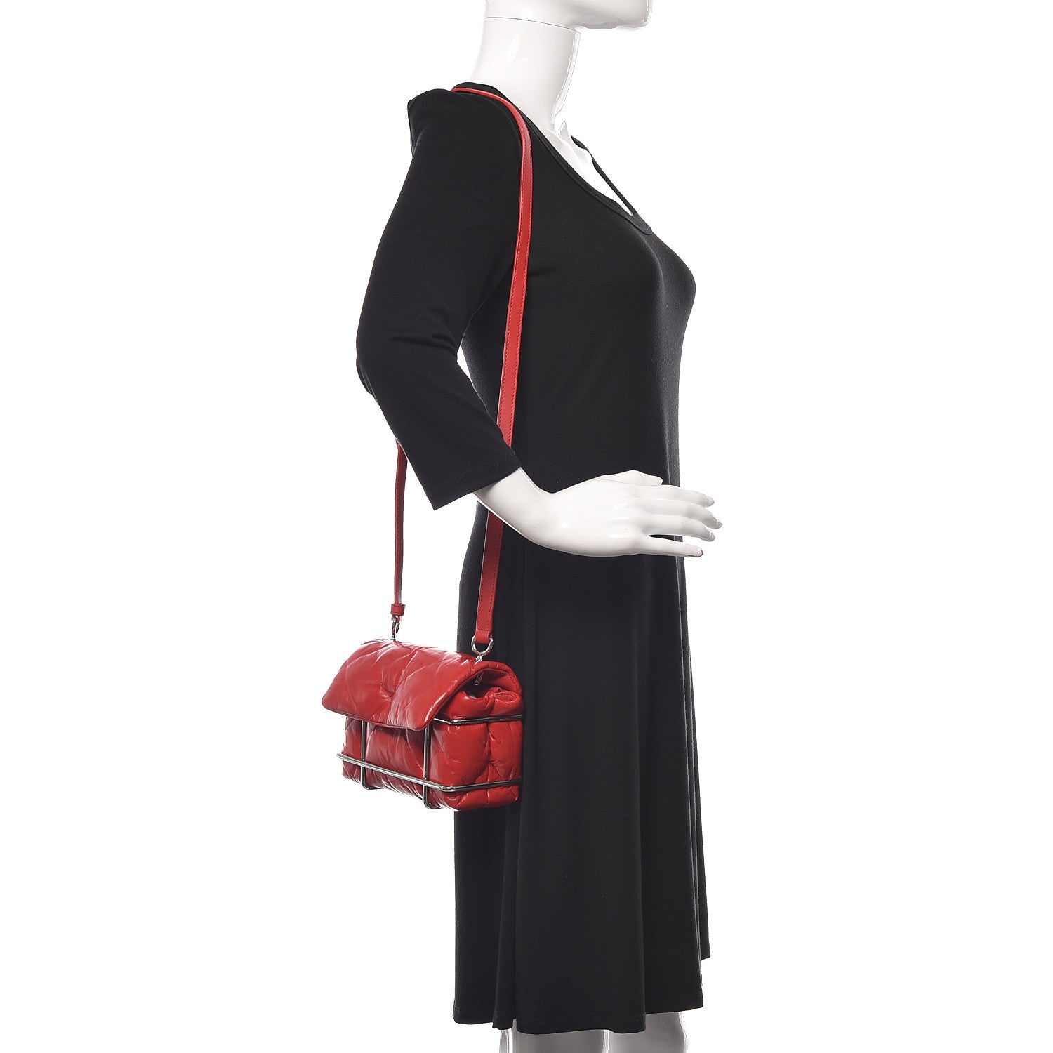Alexander Wang Calfskin Quilted Halo Xbody Bag Red 2 of 11