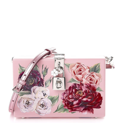 Dolce & Gabbana Acrylic Floral Print Dolce Box Clutch Pink 1 of 7