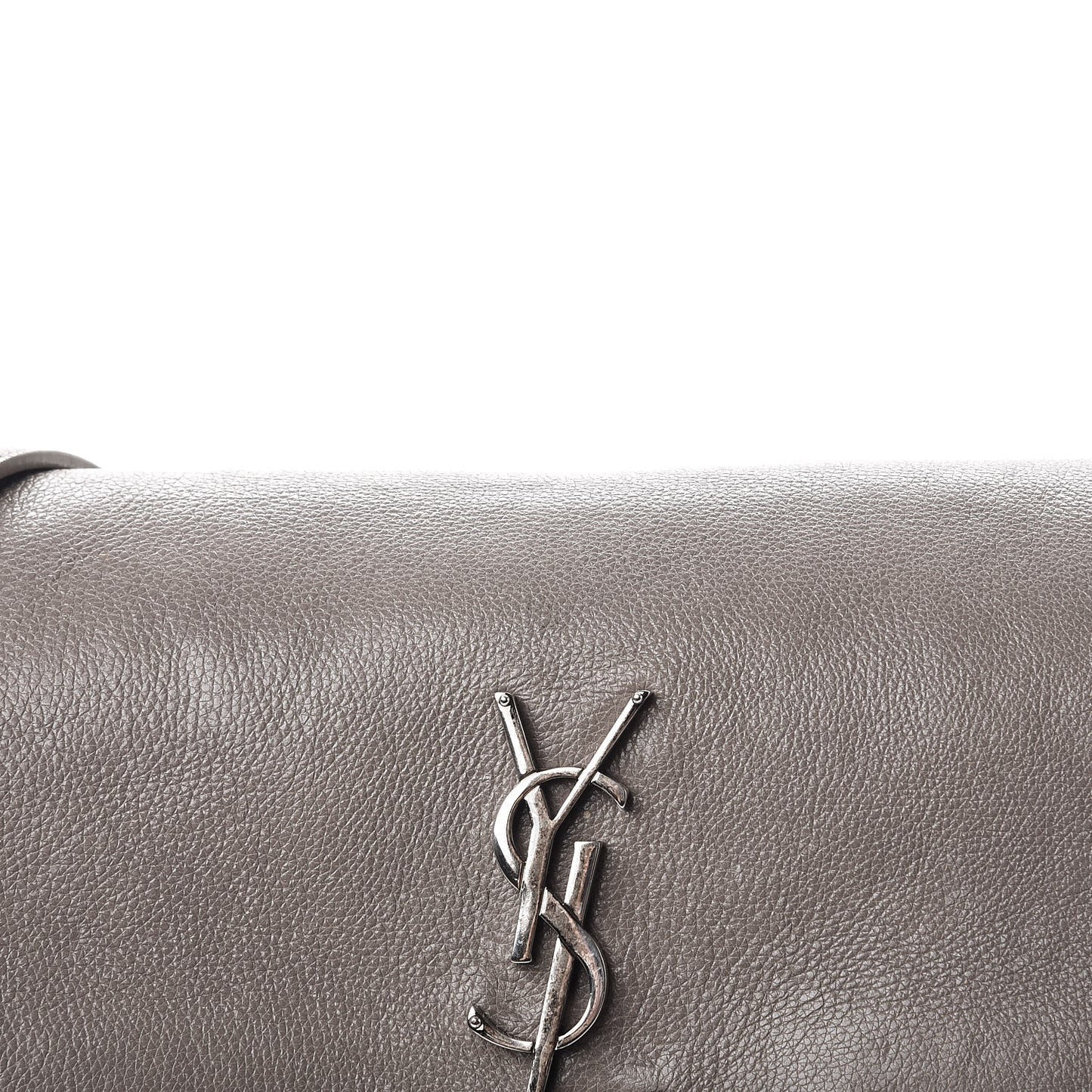 Grained Calfskin Medium West Hollywood Monogram Fold-Over Grey