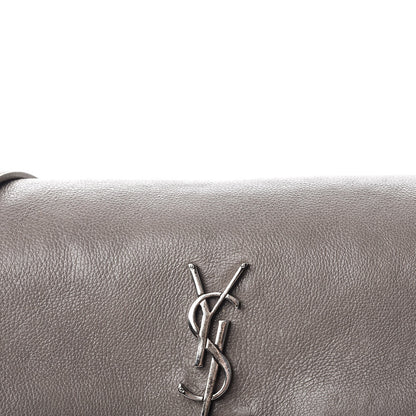 Saint Laurent Grained Calfskin Medium West Hollywood Monogram Fold-Over Grey 10 of 10