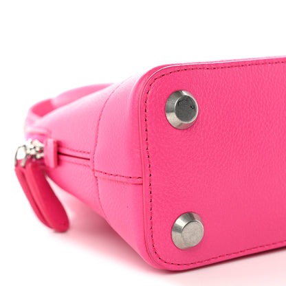 Balenciaga Signature Grained Calfskin Logo XXS Ville Top Handle Bag Fuchsia 9 of 10