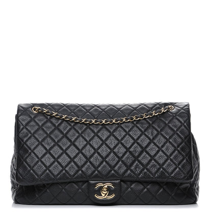 Chanel Calfskin Quilted XXL Travel Flap Bag Black 1 of 7