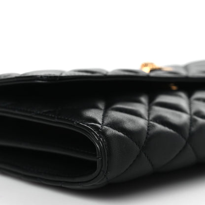 Versace Lambskin Quilted Medusa Wallet On Chain Crossbody Black 7 of 8