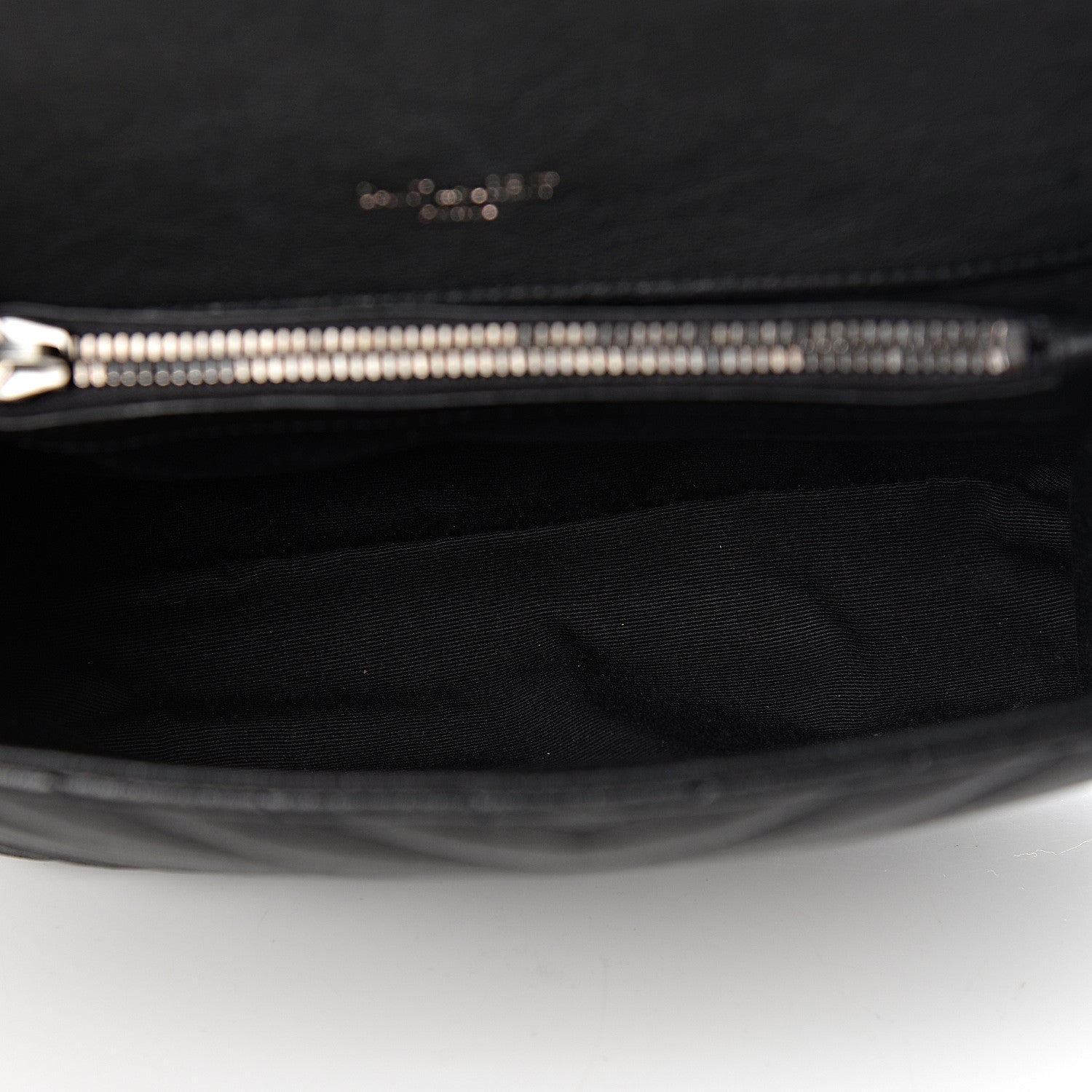 Saint Laurent Sheepskin Matelasse Chevron Monogram Medium College Bag Black 6 of 11