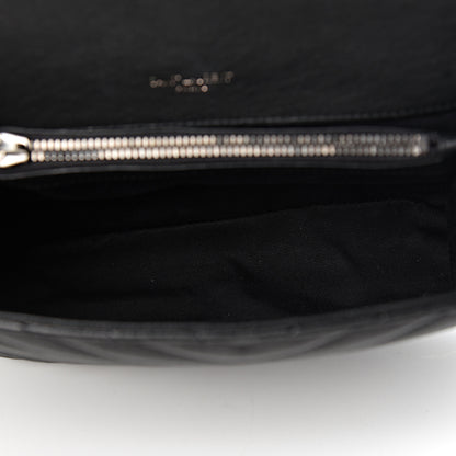 Saint Laurent Sheepskin Matelasse Chevron Monogram Medium College Bag Black 6 of 11