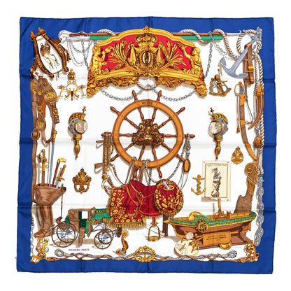Hermes Silk Bateau A Vapeur De Jouffroy D’Abbans 1784 Scarf 90 1 of 4