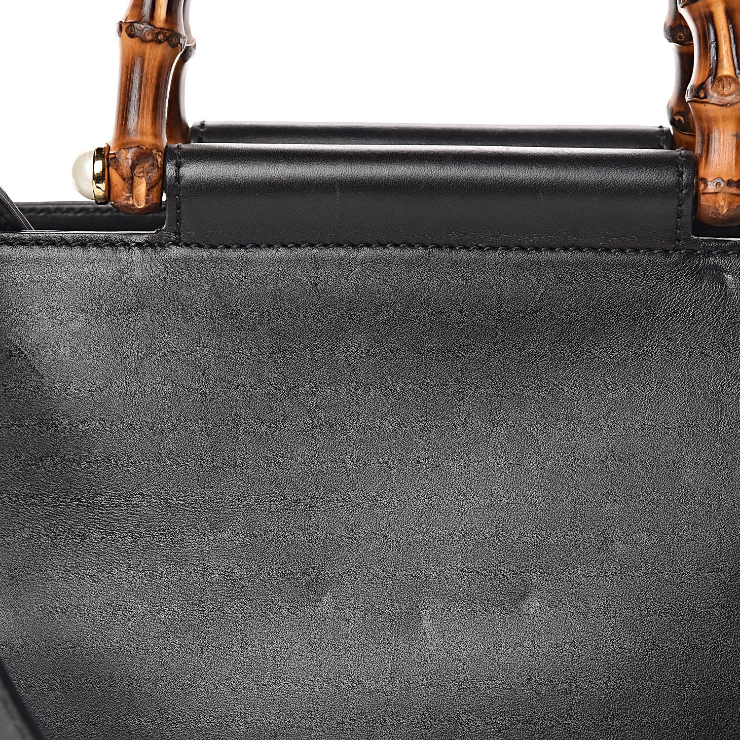 Gucci Nappa Bamboo Small Nymphaea Top Handle Bag Black 14 of 17