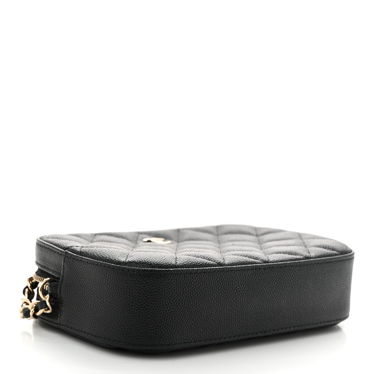Caviar Quilted Vanity With Chain Black