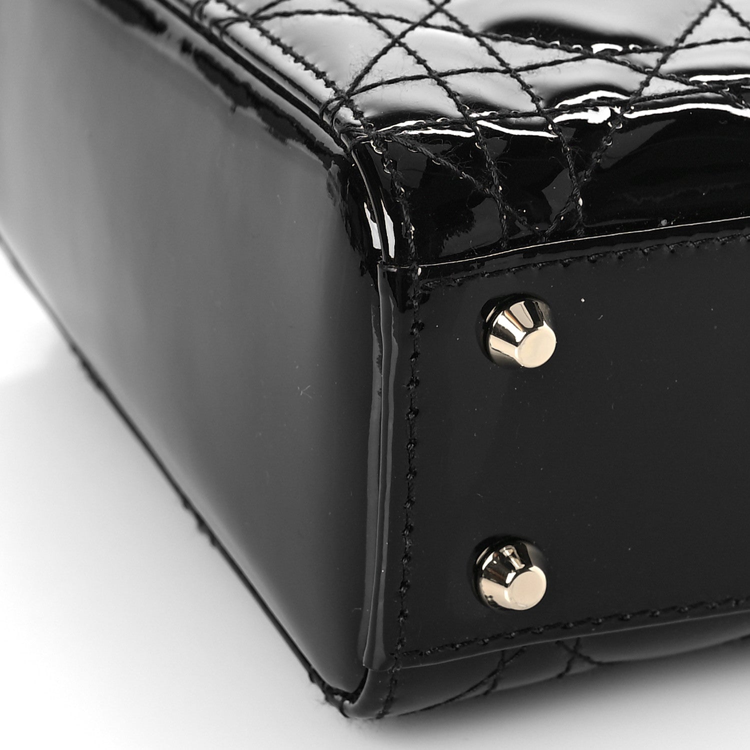 Christian Dior Patent Cannage Mini Lady Dior Black 7 of 8