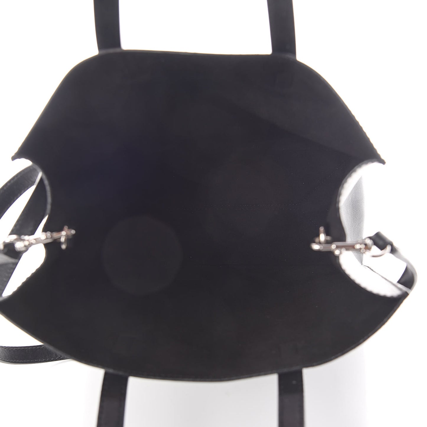 Calfskin Bambi Print Small Stargate Shopper Tote Black