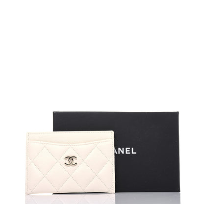 Chanel Caviar Quilted Card Holder White 11 of 11