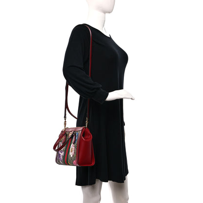 Gucci GG Supreme Monogram Flora Web Small Ophidia Tote Bag Red 2 of 9