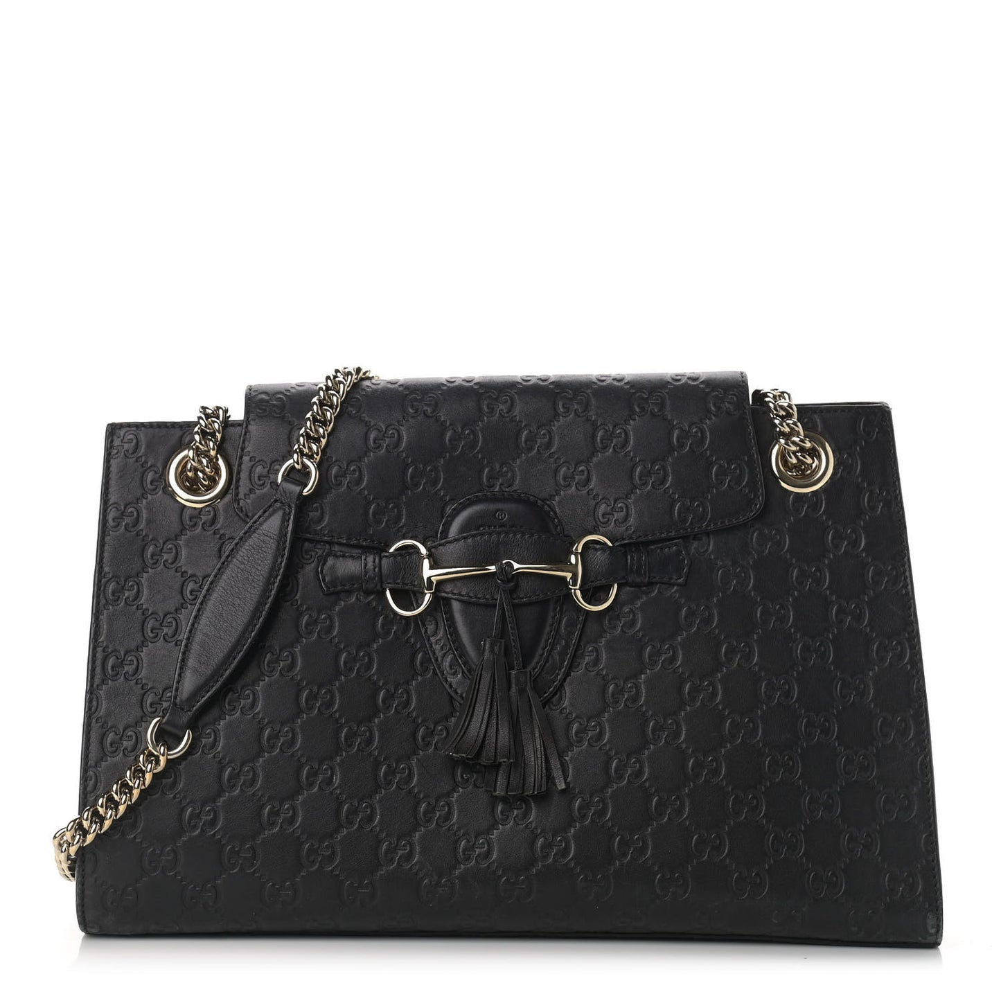 Guccissima Large Emily Chain Shoulder Bag Black