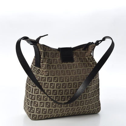 Fendi Zucchino Shoulder Bag Tobacco 2 of 8