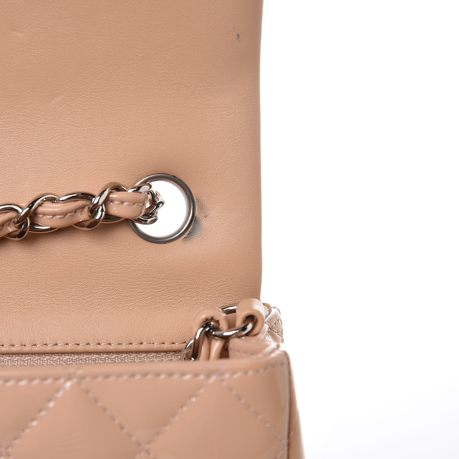 Chanel Patent Calfskin Quilted Mini Rectangular Flap Light Pink 9 of 10