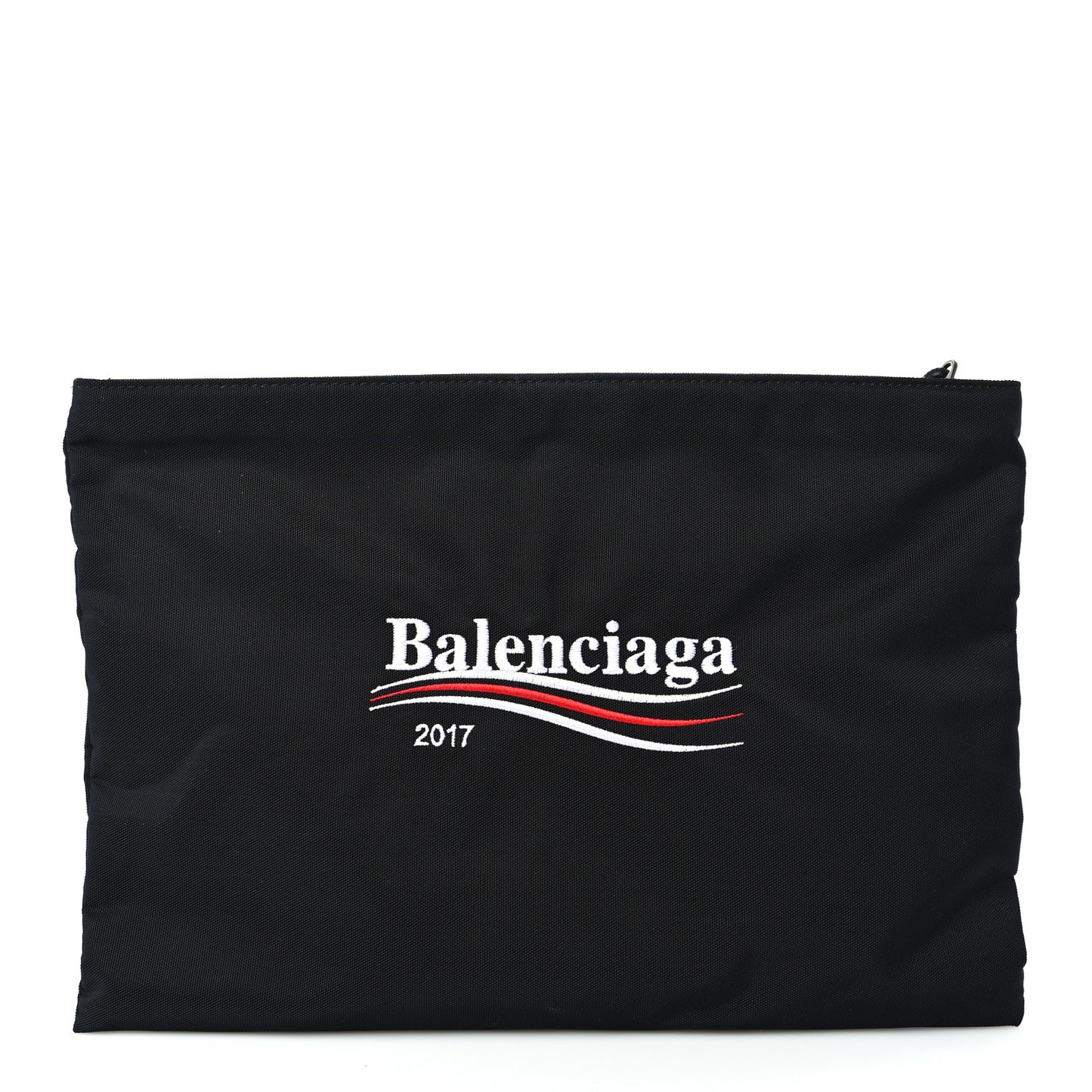 Nylon Political Campaign Logo Embroidered Documents Case Black