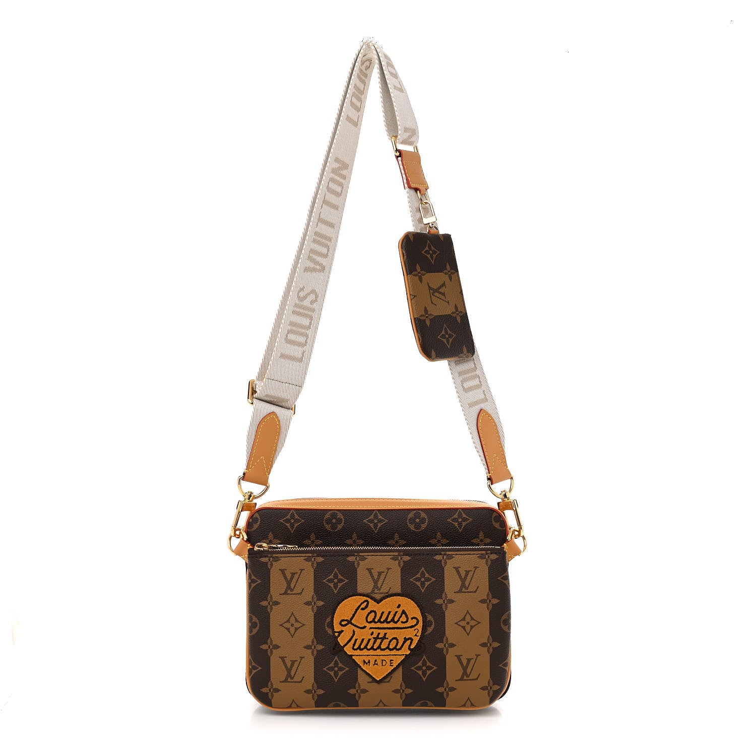 Louis Vuitton X NIGO Reverse Monogram Stripes Trio Messenger 1 of 13