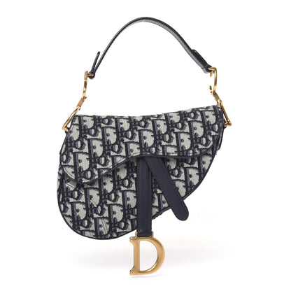 Christian Dior Oblique Mini Saddle Bag Blue 1 of 14