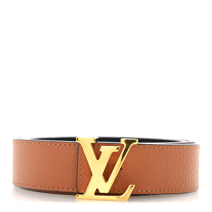 Louis Vuitton Taurillon Calfskin 30mm LV Initiales Reversible Belt 90 36 Black 3 of 9