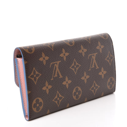 Louis Vuitton Monogram Bloom Flower Emilie Wallet Blue Jean 3 of 7