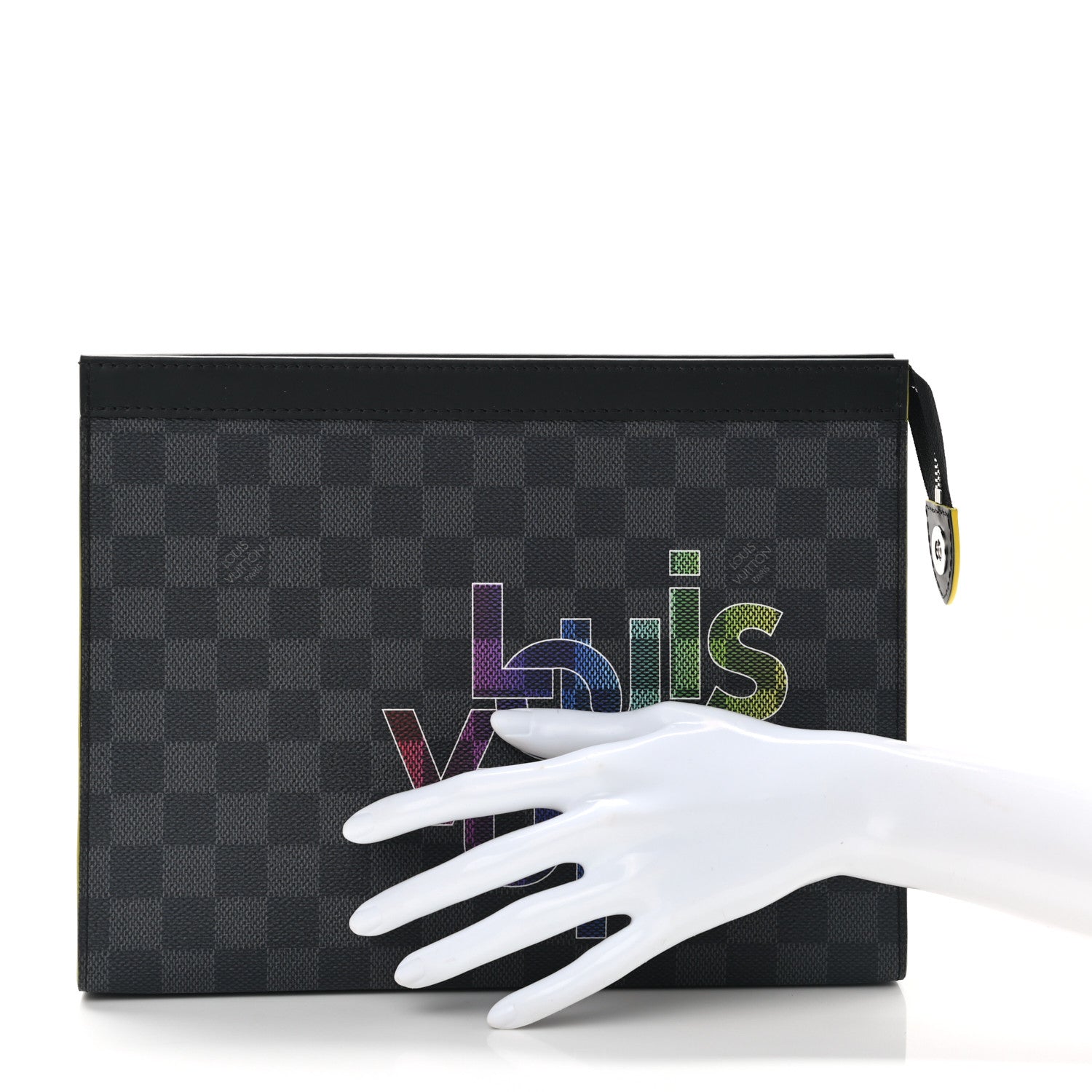 Louis Vuitton Damier Graphite Pochette Voyage MM Yellow 2 of 6