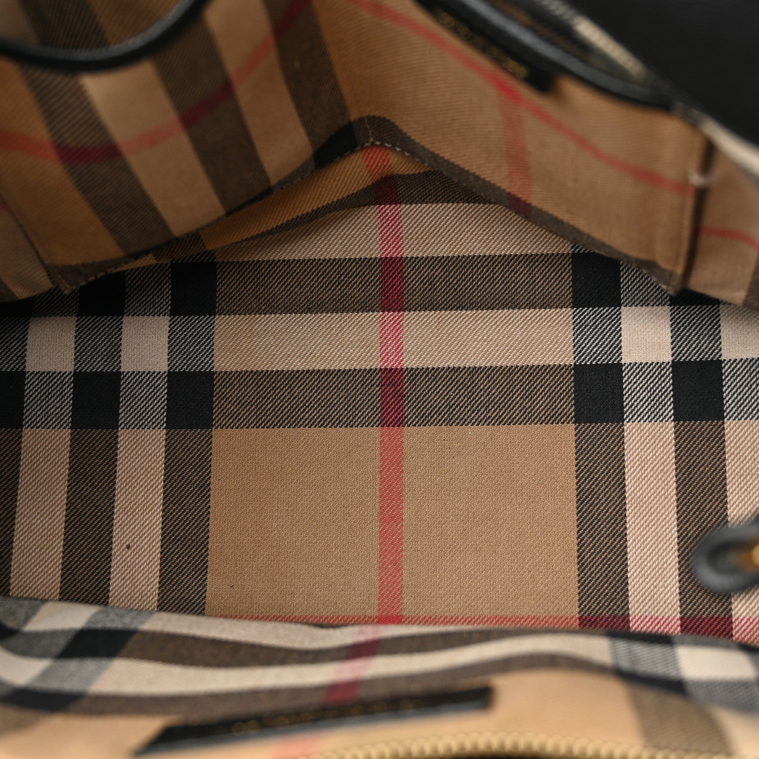 Burberry Soft Grain Calfskin Medium Buckle Tote Black 5 of 16