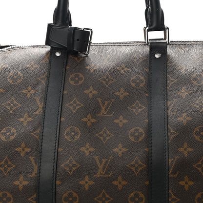 Louis Vuitton Monogram Macassar Keepall Bandouliere 55 8 of 11