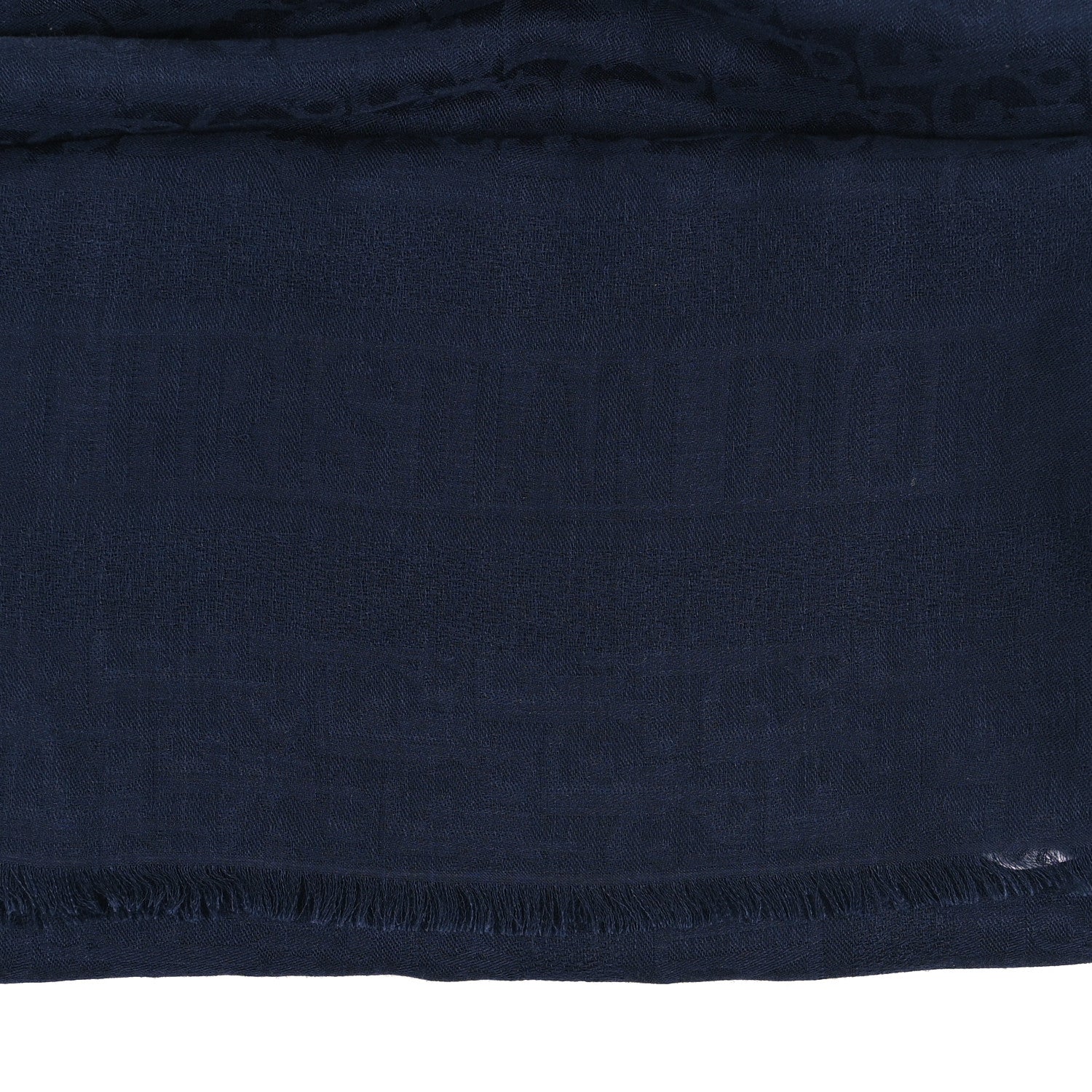 Christian Dior Silk Wool Cashmere Oblique Shawl Blue 2 of 3