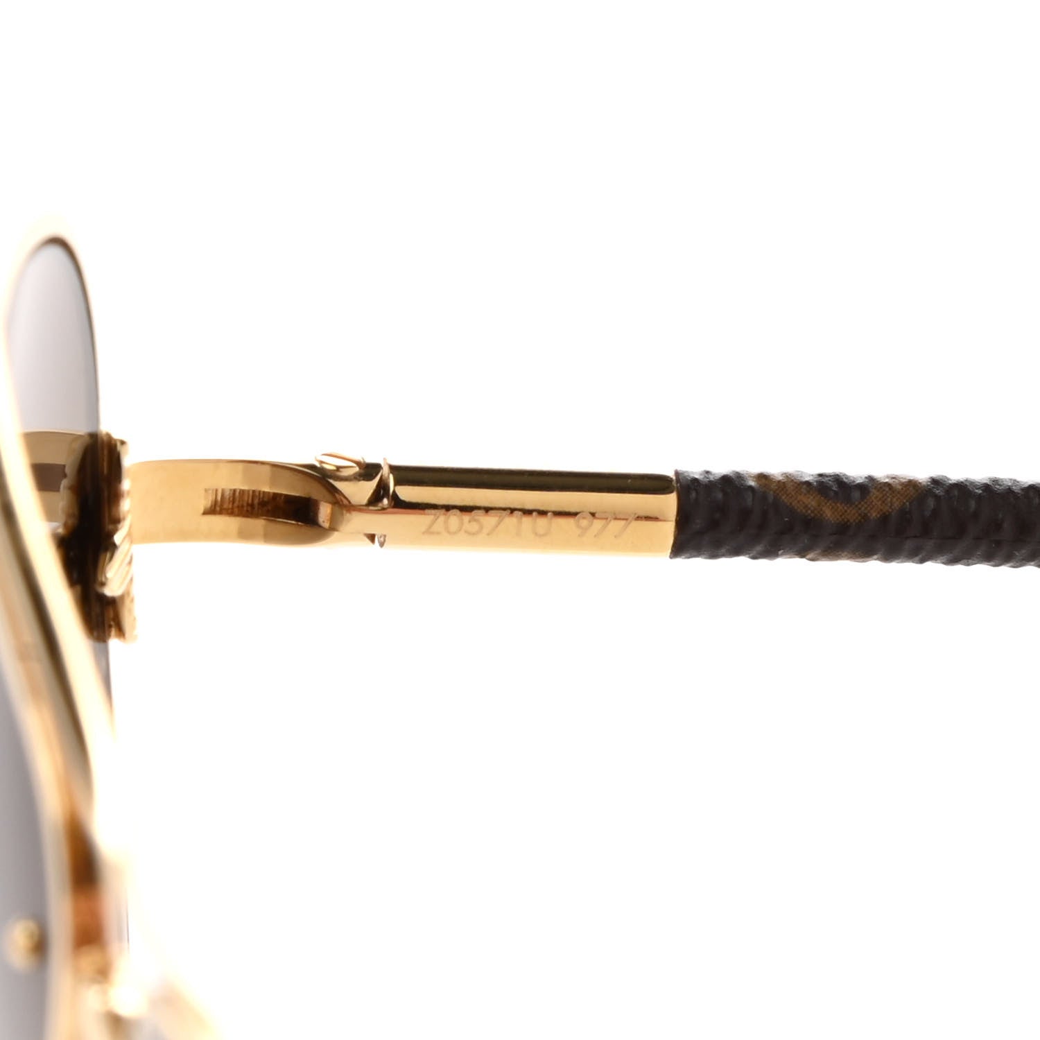 Louis Vuitton Monogram Petite Viola Pilote Aviator Sunglasses Z0571U Brown 9 of 10