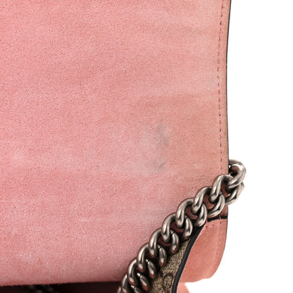 Gucci GG Supreme Monogram Suede Crystal Medium Dionysus Shoulder Bag Beige Ebony Light Peonia 11 of 13