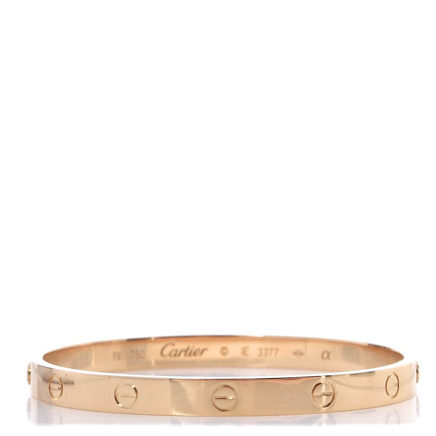 18K Yellow Gold LOVE Bracelet 19