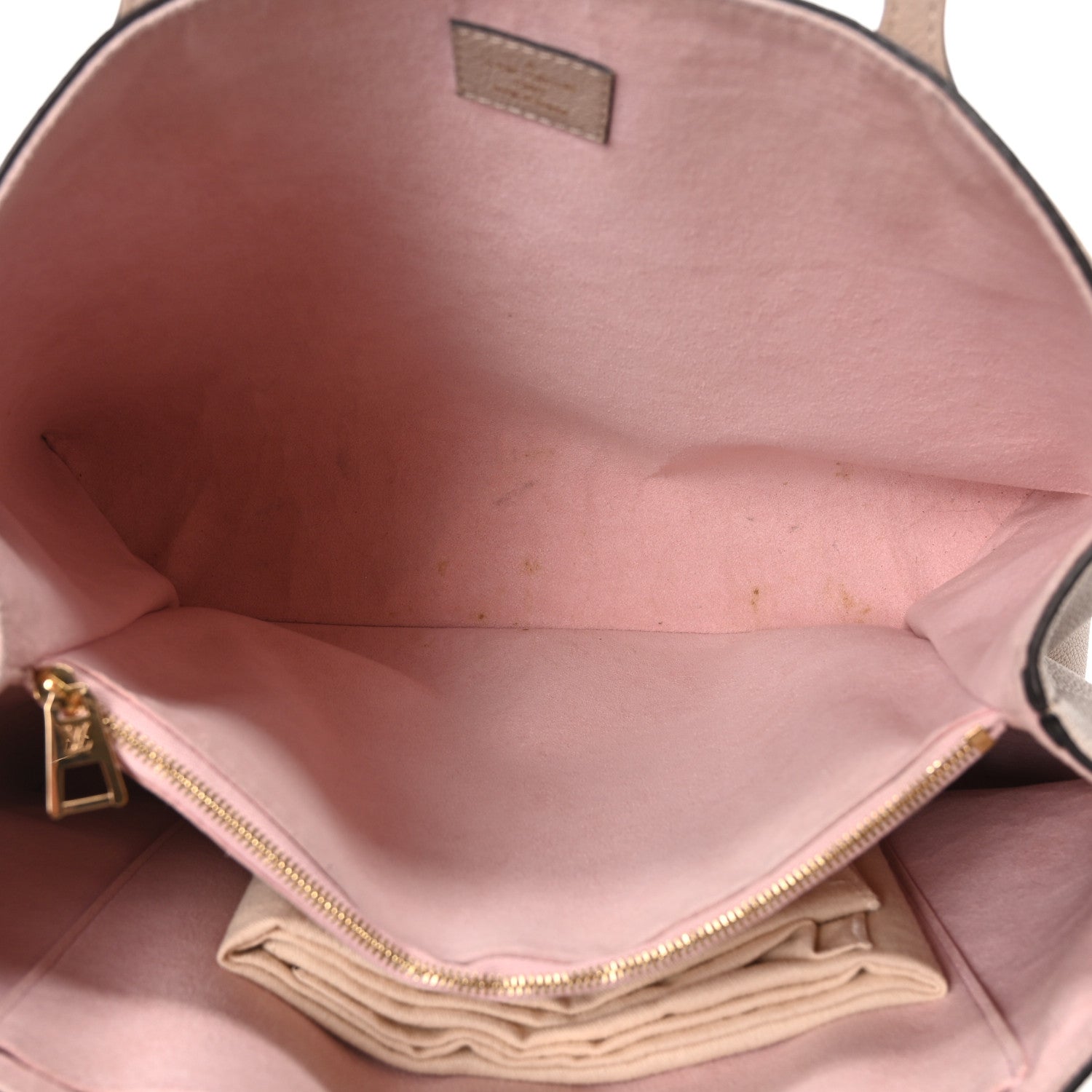 Louis Vuitton Grained Calfskin Lockme Shopper Greige 5 of 9