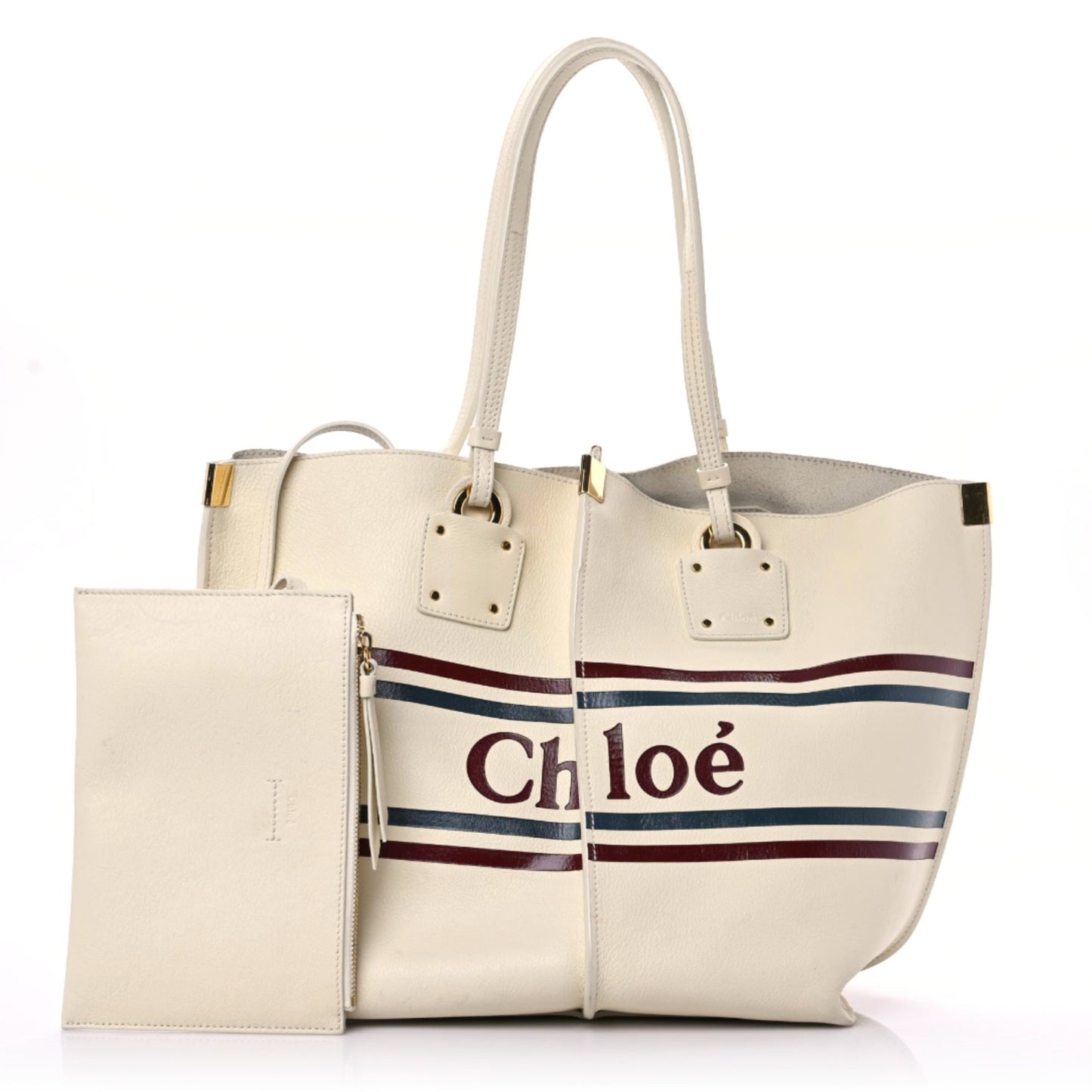 Smooth Calfskin Medium Vick Tote Off White