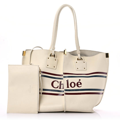 Chloe Smooth Calfskin Medium Vick Tote Off White 1 of 22