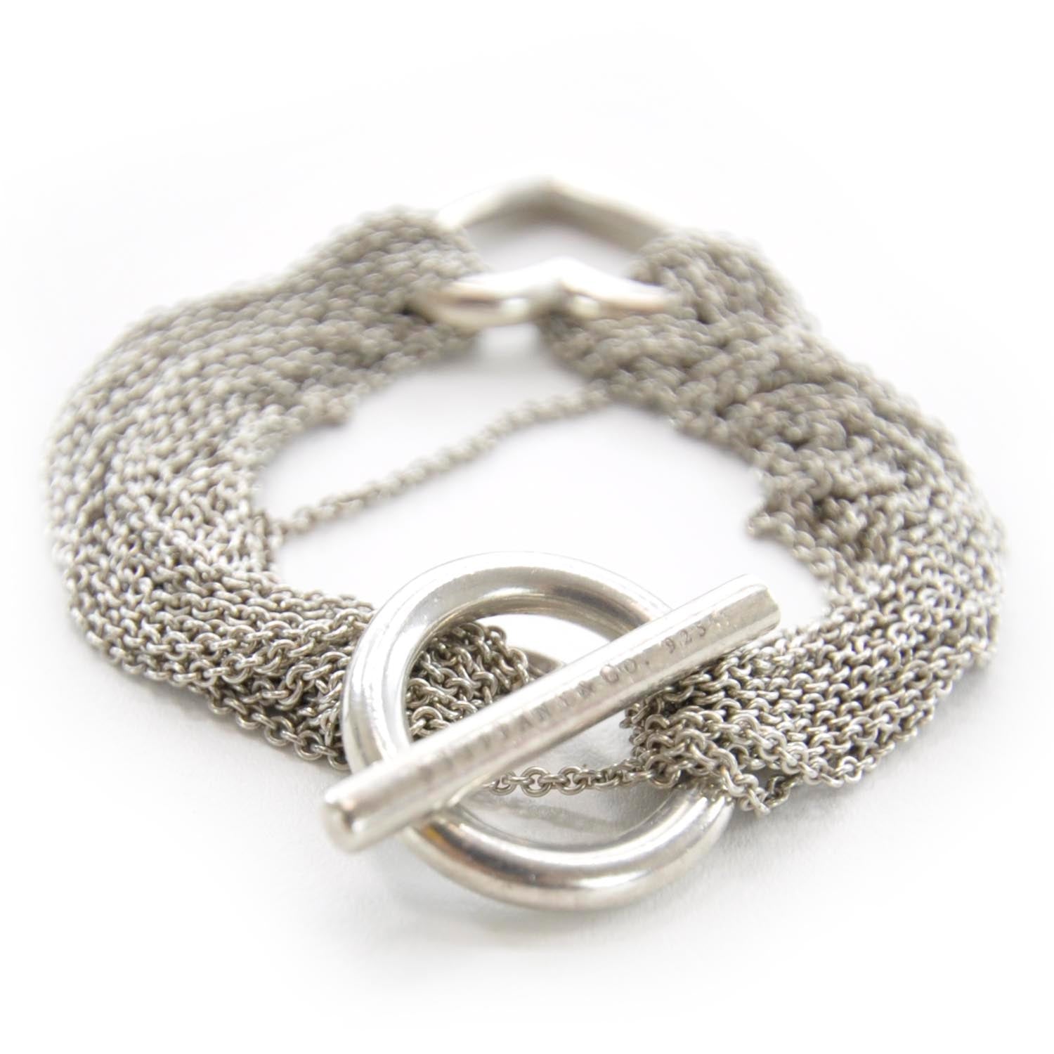 Tiffany Sterling Silver Heart Mesh Bracelet 2 of 3