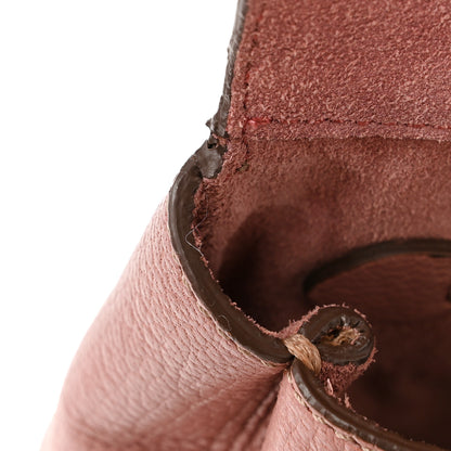 Mulberry Calfskin Goat Medium Lily Flap Dark Blush 12 of 14