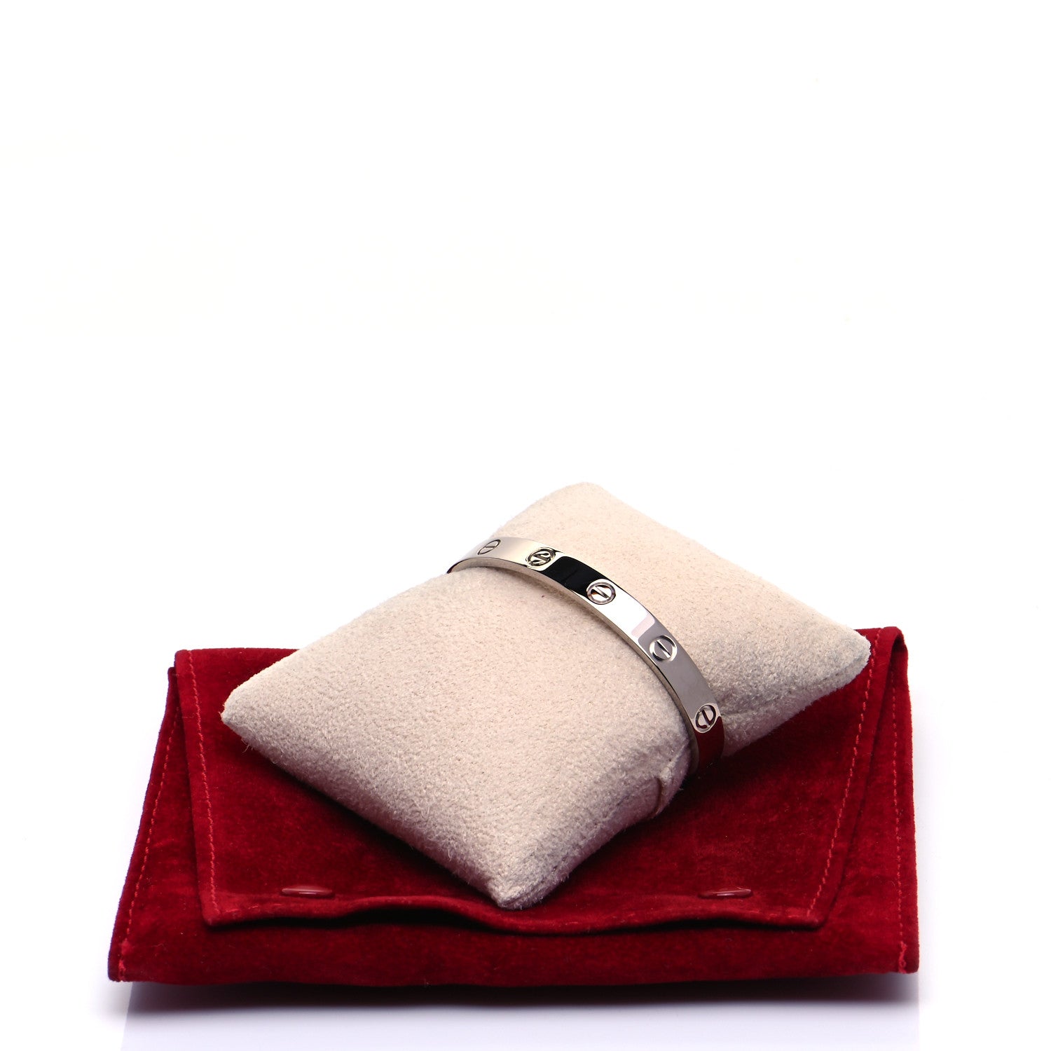 Cartier 18K White Gold LOVE Cuff Bracelet 17 6 of 6