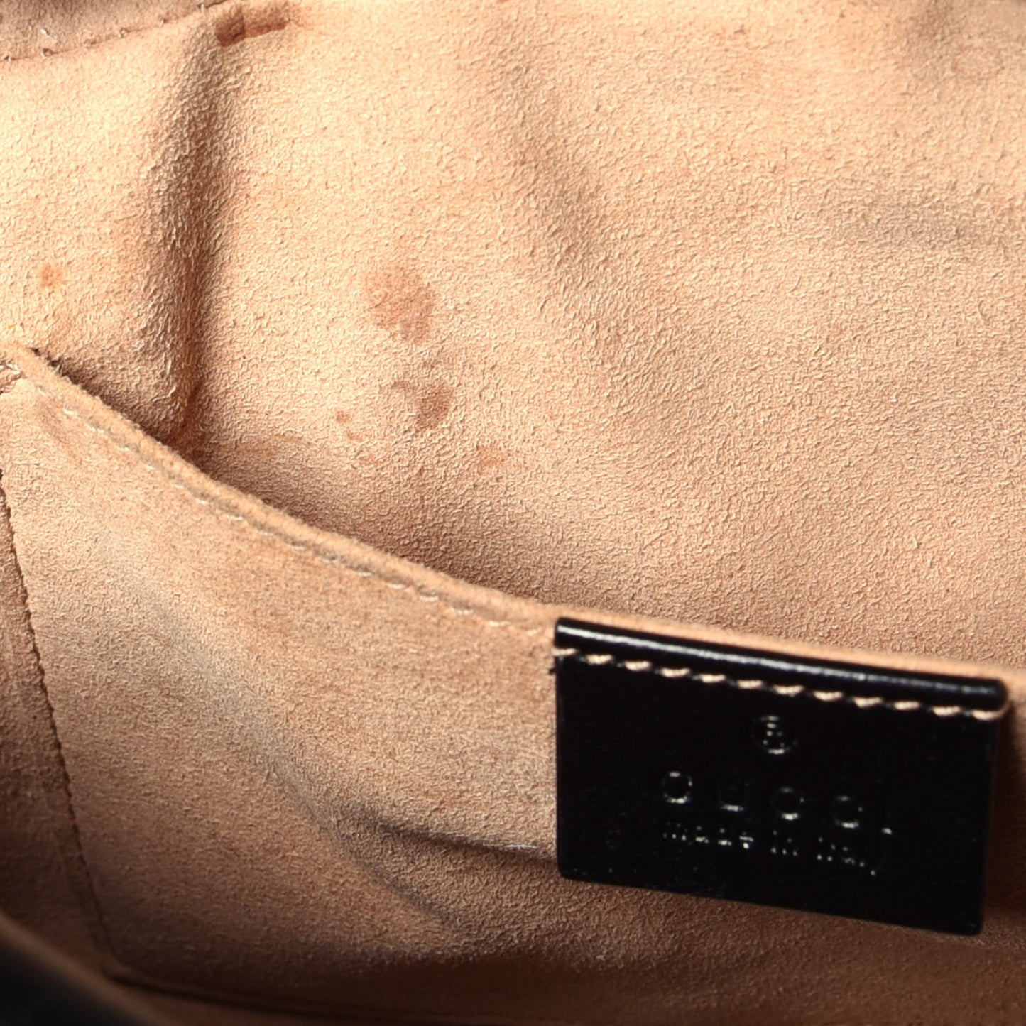 Monogram Matelasse Diagonal Small GG Marmont Chain Shoulder Bag Beige Black