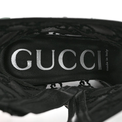 Gucci Tela Retino Kid Scamosciato Crystal GG Monogram Square Demi Boot 37 Black 6 of 8