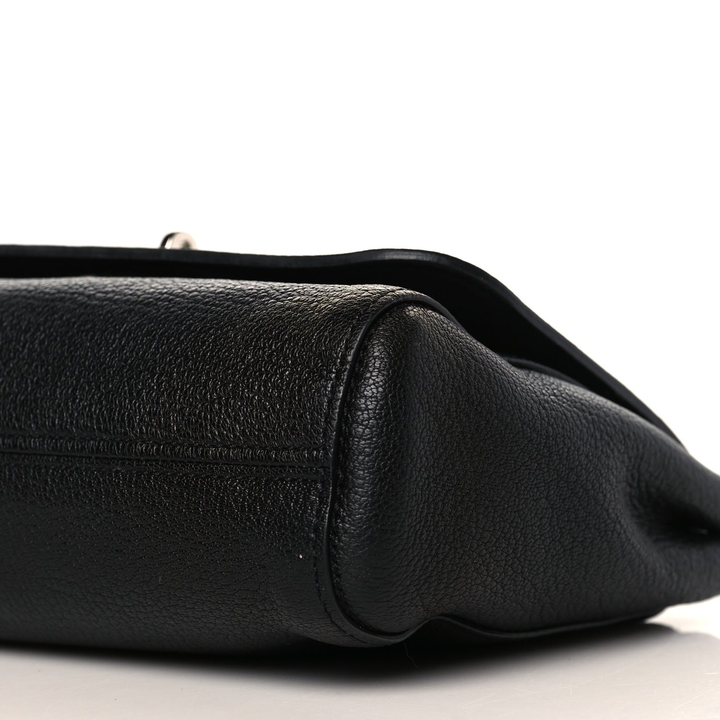 Glossy Goatskin Small Lily Flap Black