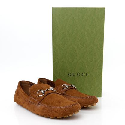 Gucci Suede Mens Horsebit Driver Loafers 9 Cuir 10 of 10