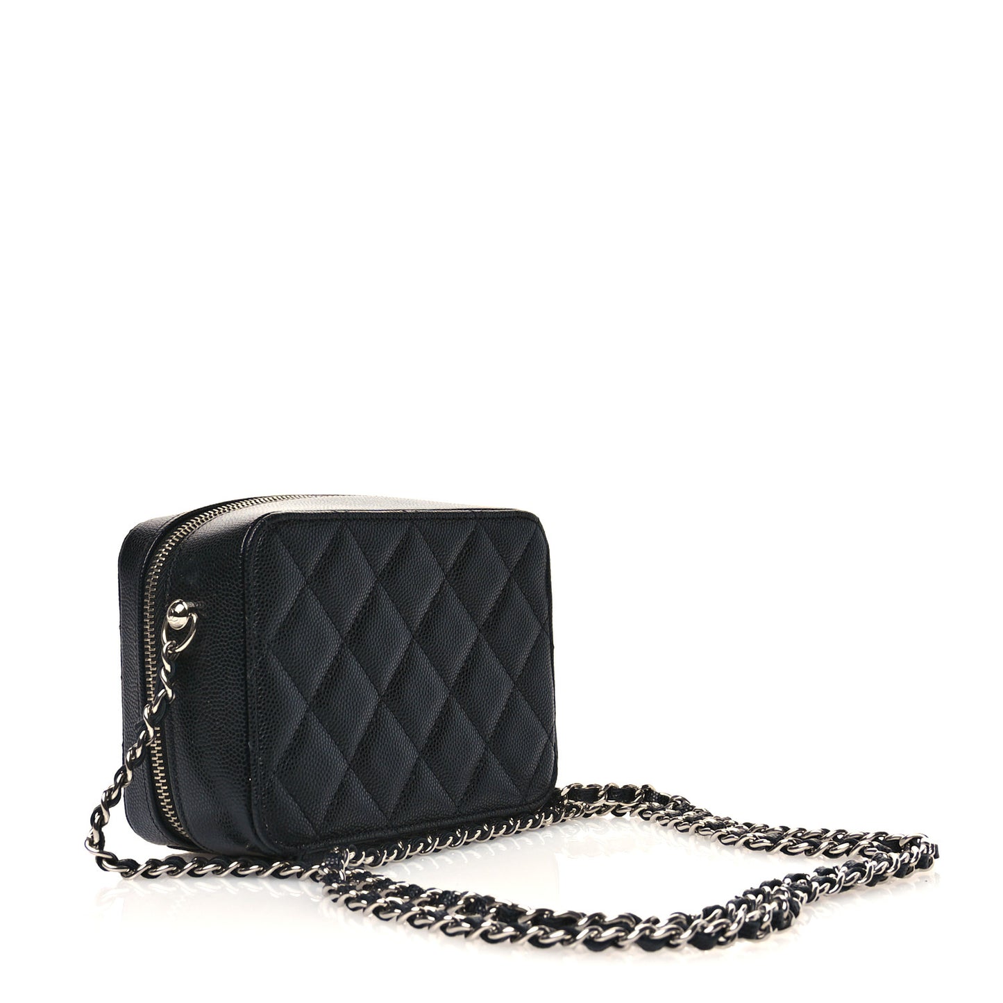 Caviar Quilted Camera Bag Black