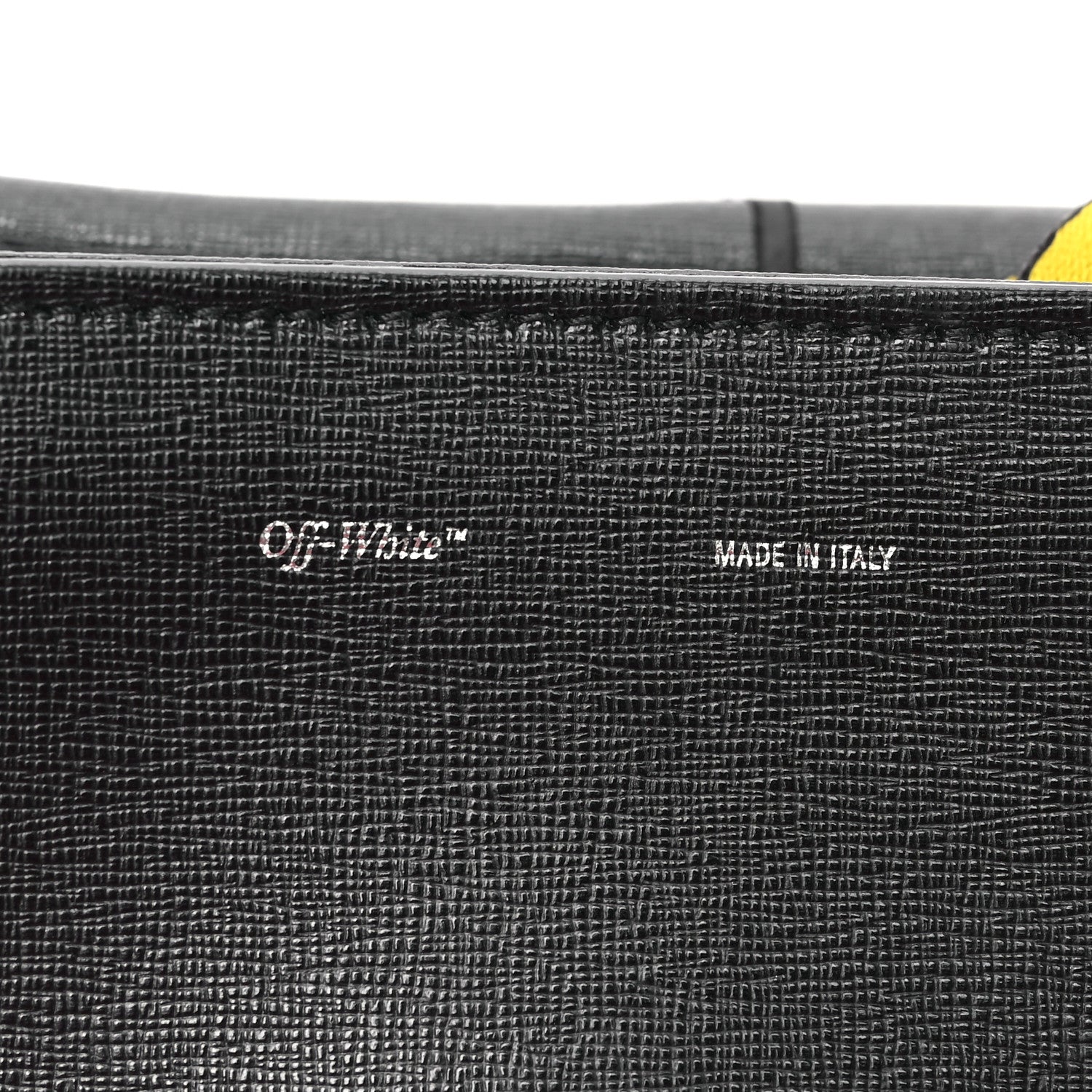 Off-White Calfskin Diag Flap Bag Black White 7 of 9
