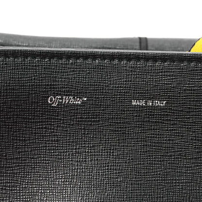 Off-White Calfskin Diag Flap Bag Black White 7 of 9