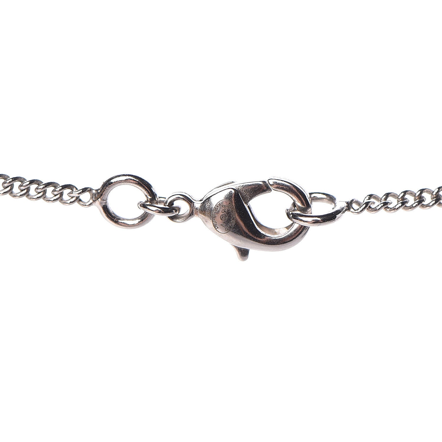 Chanel Crystal Pearl Twisted CC Drop Necklace Silver 4 of 4