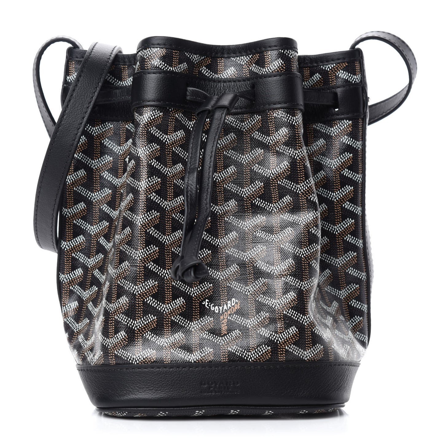 Goyardine Petit Flot Bucket Bag PM Black