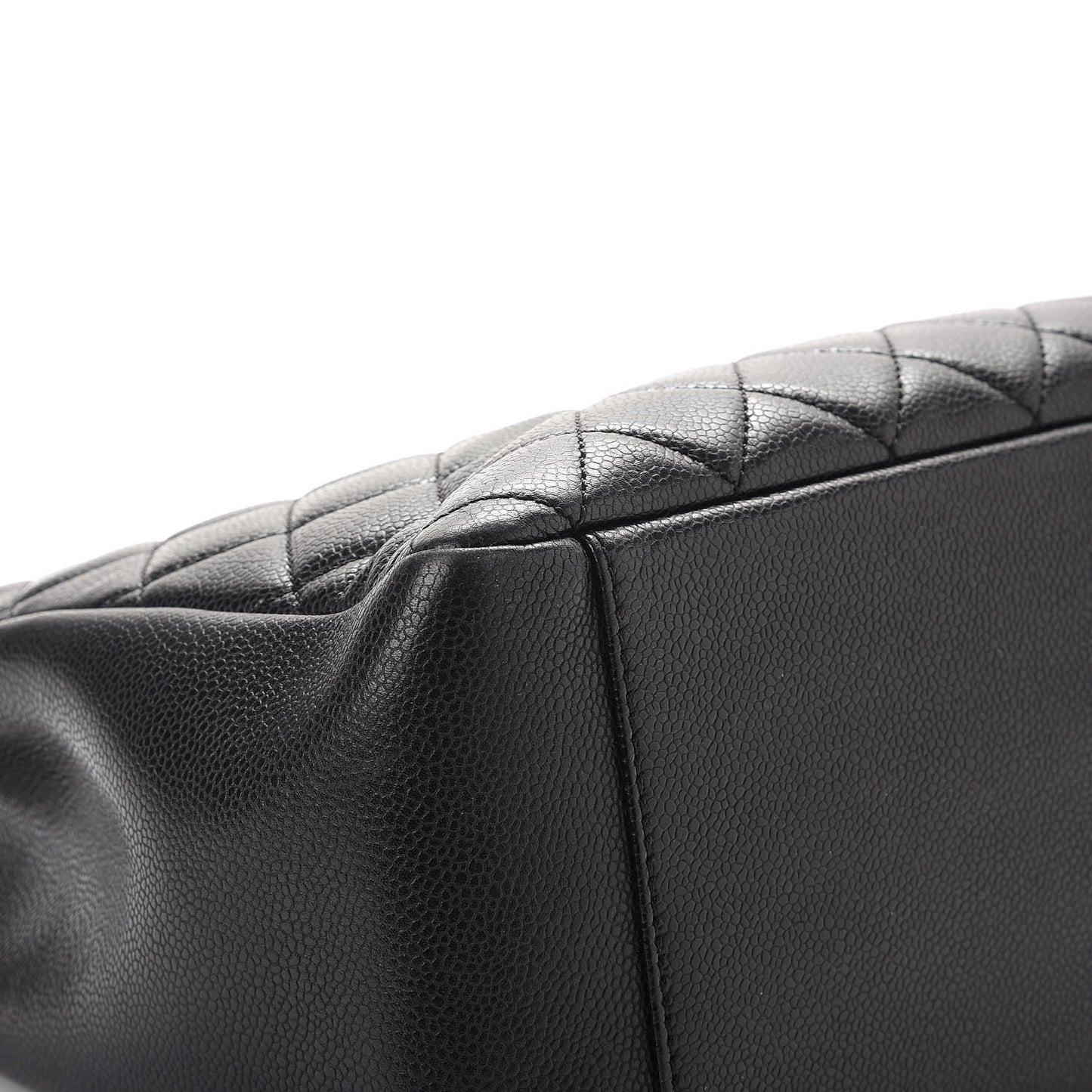 Caviar Quilted Grand Shopping Tote GST Black