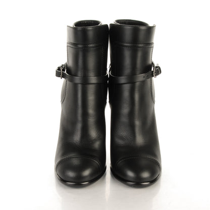 Chanel Calfskin Buckle Short Boots 36 Black 2 of 7