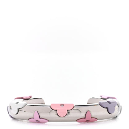 Louis Vuitton Resin Daily Monogram Bracelet S Silver Pink 1 of 5