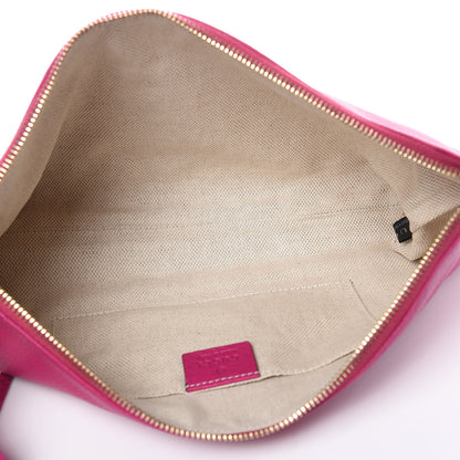 Gucci Pebbled Calfskin Tassel Clutch Fuchsia 5 of 9